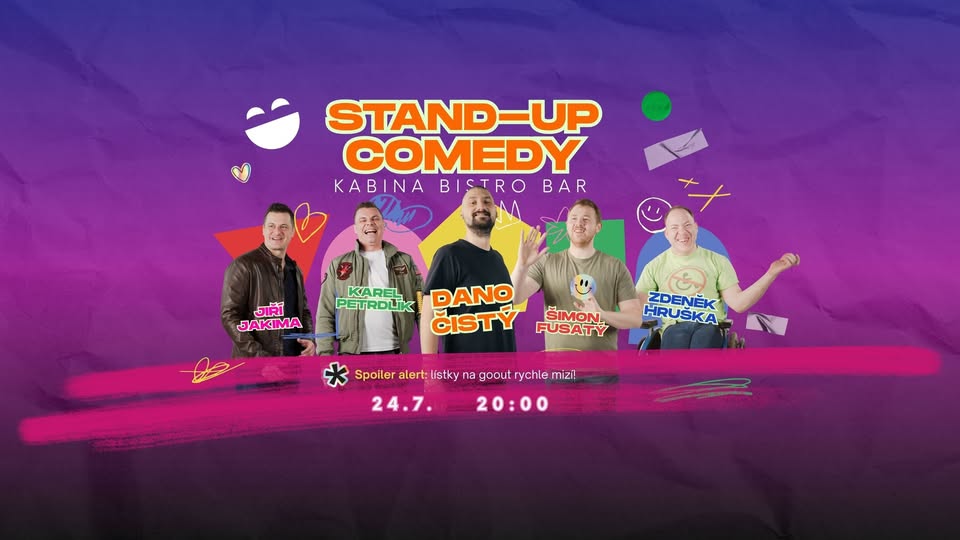 Stand-up comedy v Kabině: DANO ČISTÝ / Jiří Jakima / Šimon Fusatý / Zdeněk Hruška