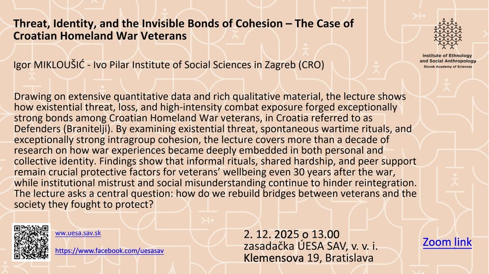 Igor MIKLOUŠIĆ: Threat, Identity, and the Invisible Bonds of Cohesion