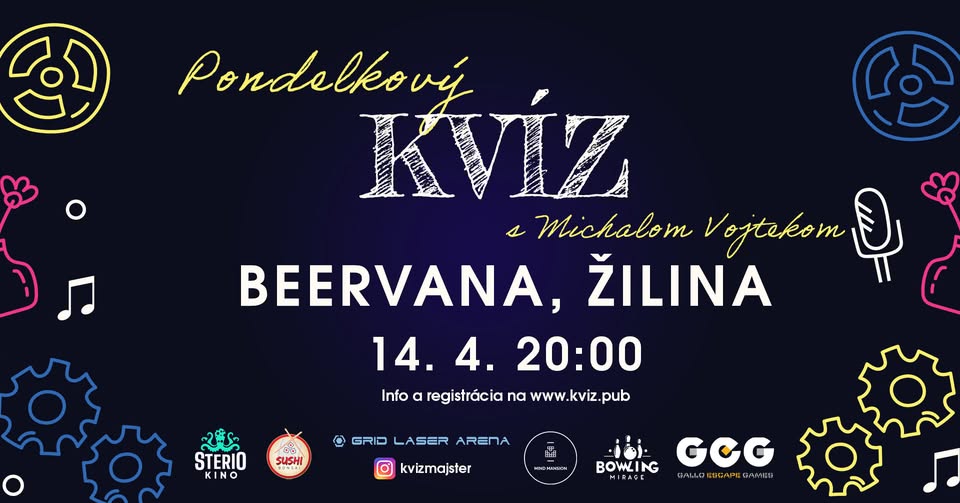 Kvízový Pondelok v Beervane (ZA) - 14. 4. 20:00