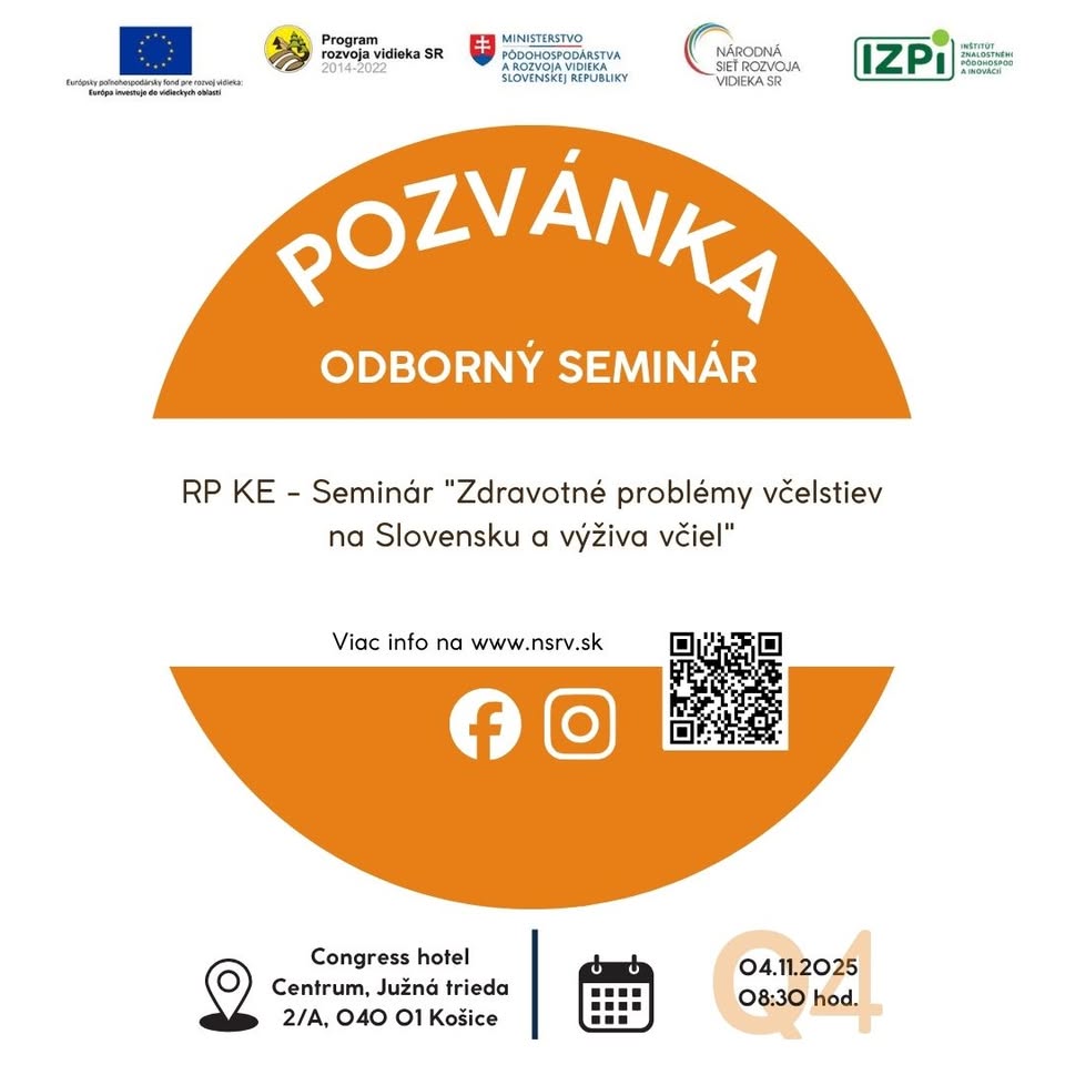 RP KE - Seminár "Zdravotné problémy včelstiev na Slovensku a výživa včiel"