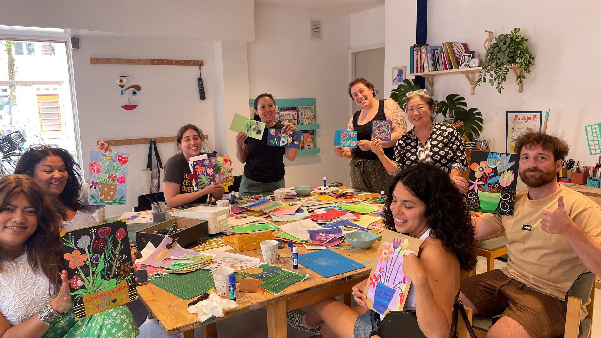 Papercut out greeting cards workshop