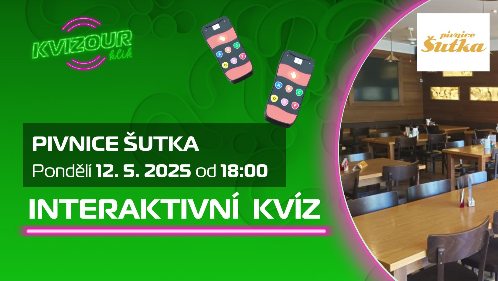Interaktivní KLIK KVÍZ - PIVNICE ŠUTKA - Praha, Kobylisy