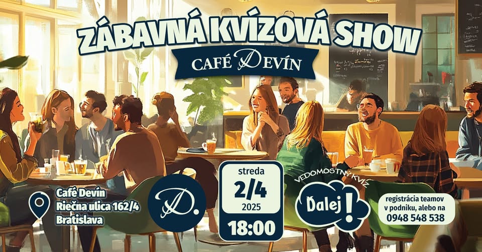 Kvíz Ďalej! - Café Devín 01