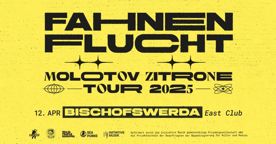 FAHNENFLUCHT – Molotov Zitrone Tour + Special Guest: Park+Riot + Valy and the Vodka | BISCHOFSWERDA
