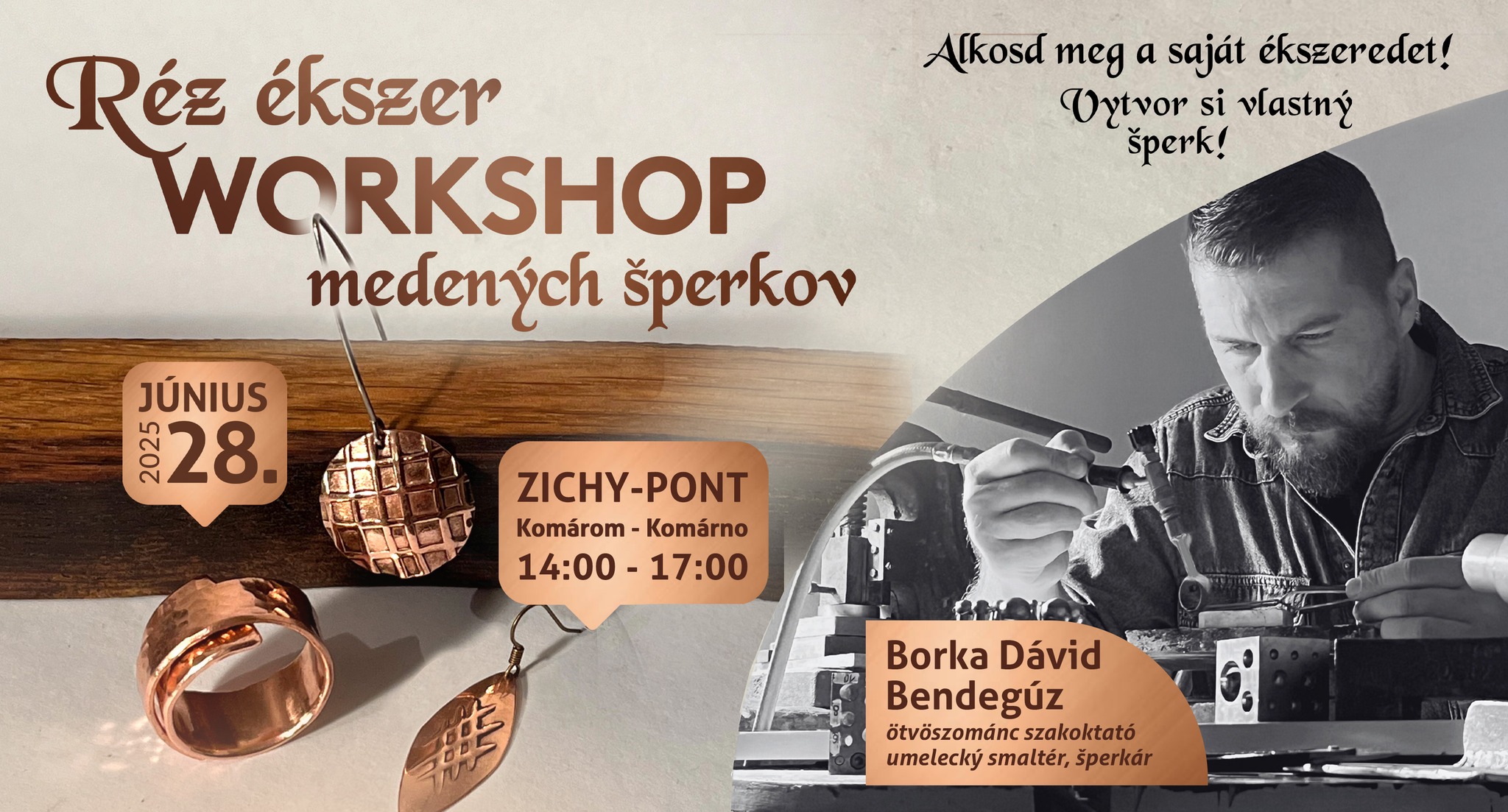 Réz ékszer workshop / Workshop medených šperkov