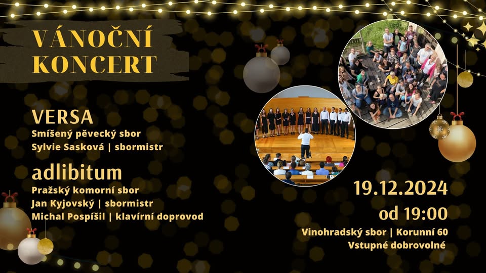 Vánoční koncert sborů adlibitum a VERSA