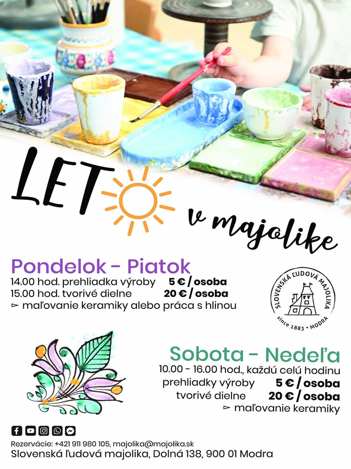 Summer in Majolica: Every day of holidays creative workshops and tours