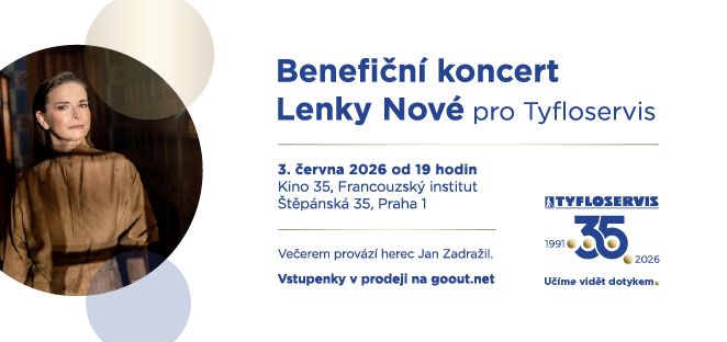 Benefiční koncert Lenky Nové pro Tyfloservis