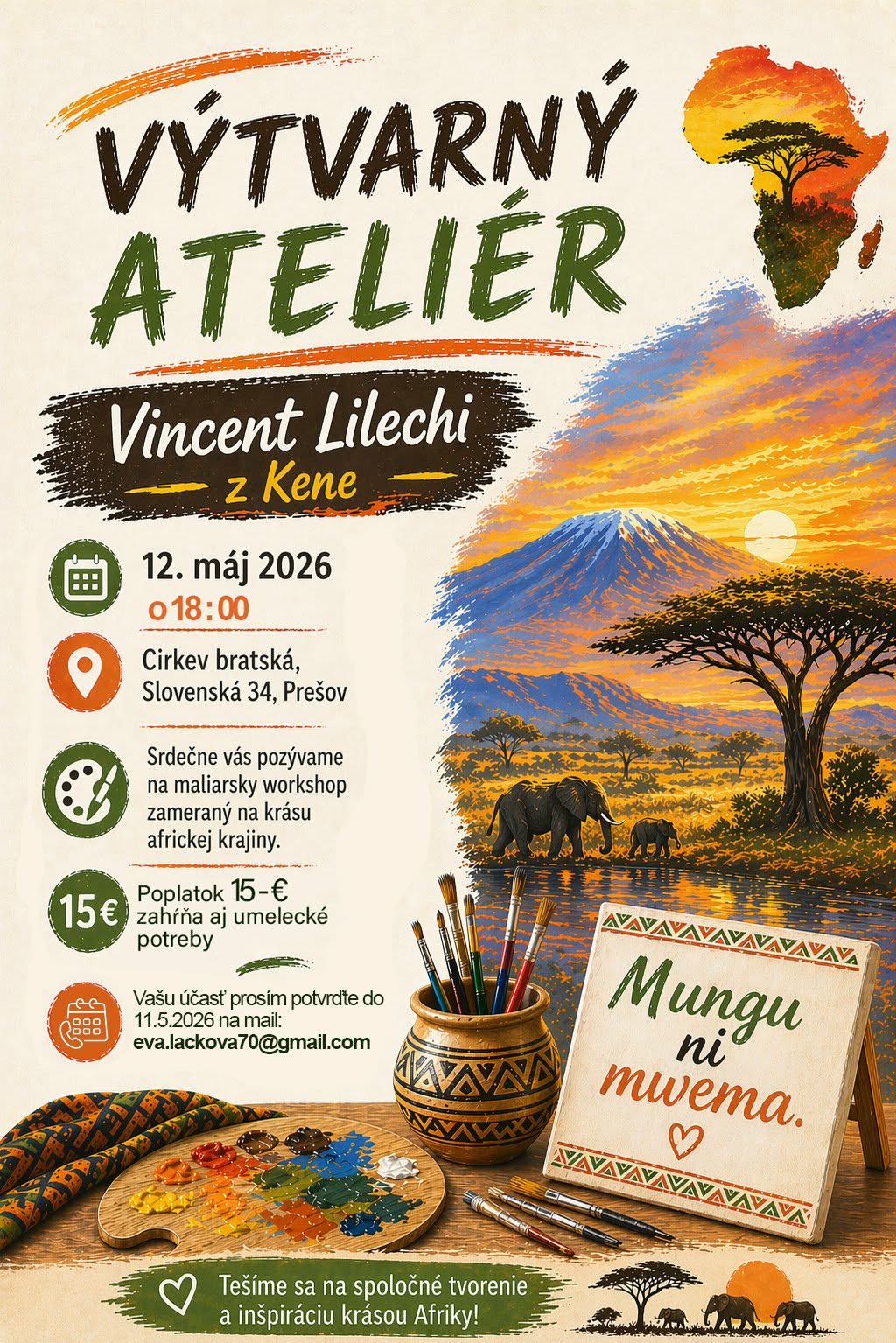 Výtvarný ateliér s Vincentom Lilechim (Keňa)