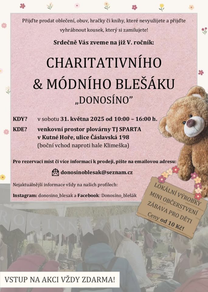 Charitativní a módní blešák DONOSÍNO