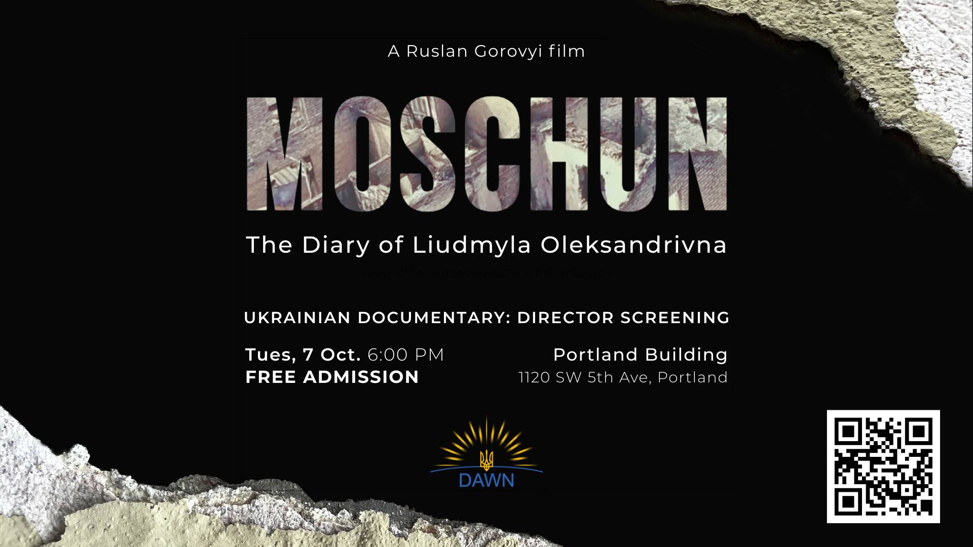 Moschun: FREE Ukrainian Documentary Director Screening, Portland