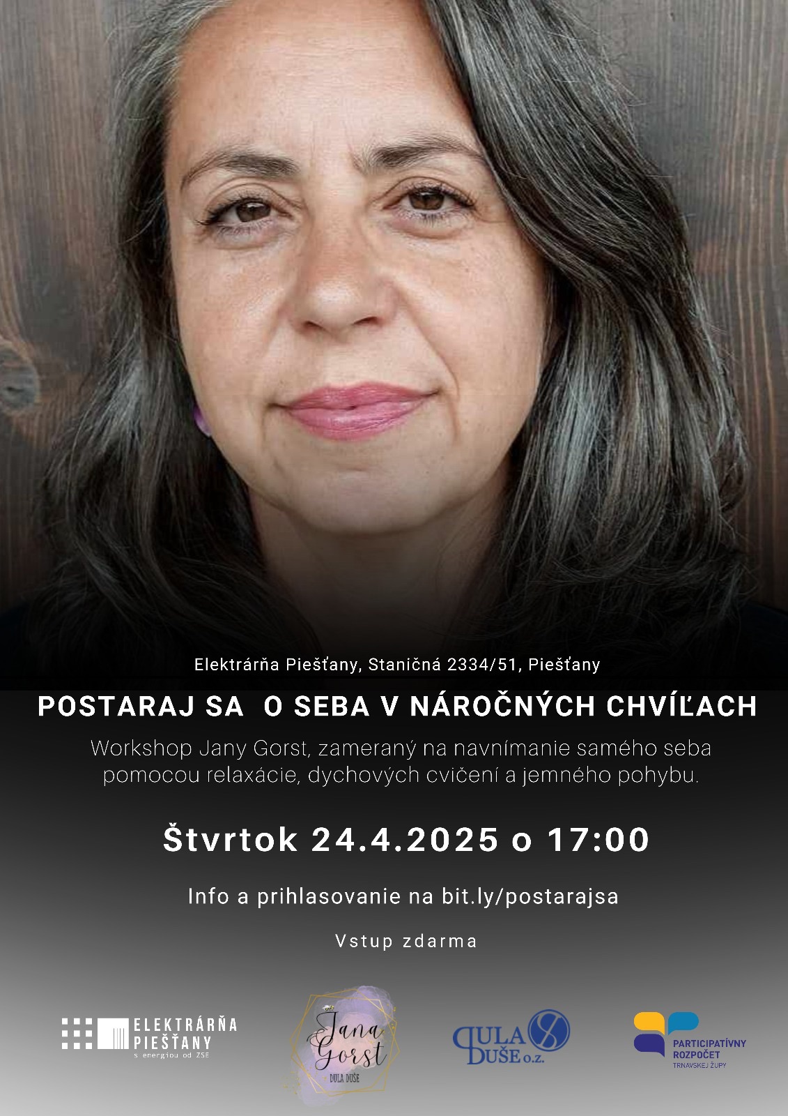 Postaraj sa o seba v náročných chvíľach - workshop s Jankou Gorst