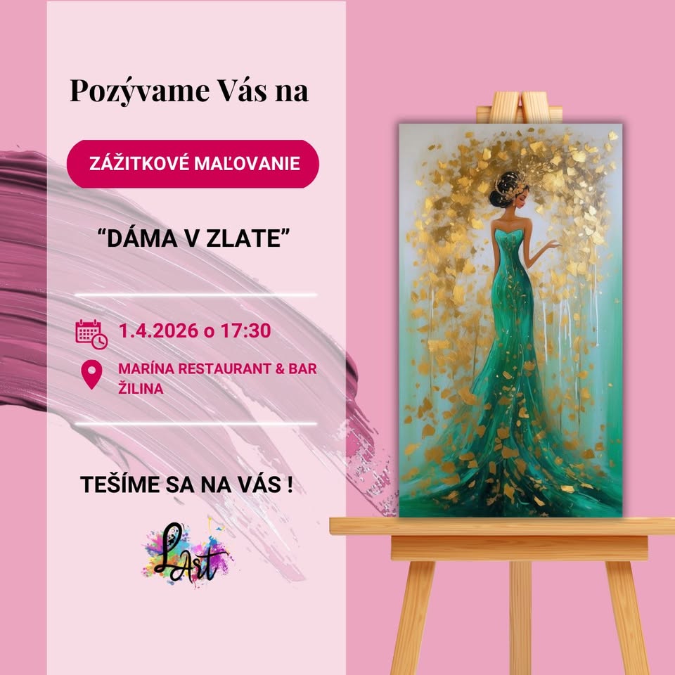 Zážitkové maľovanie- Dáma v zlate