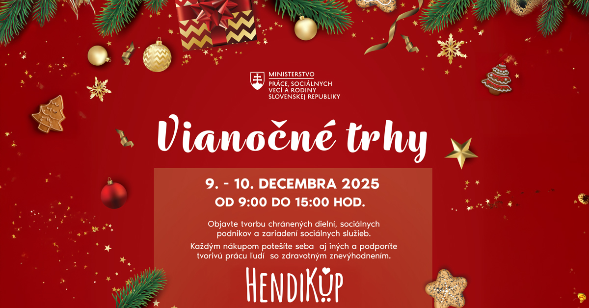 Vianočné trhy s HendiKupom na MPSVR SR