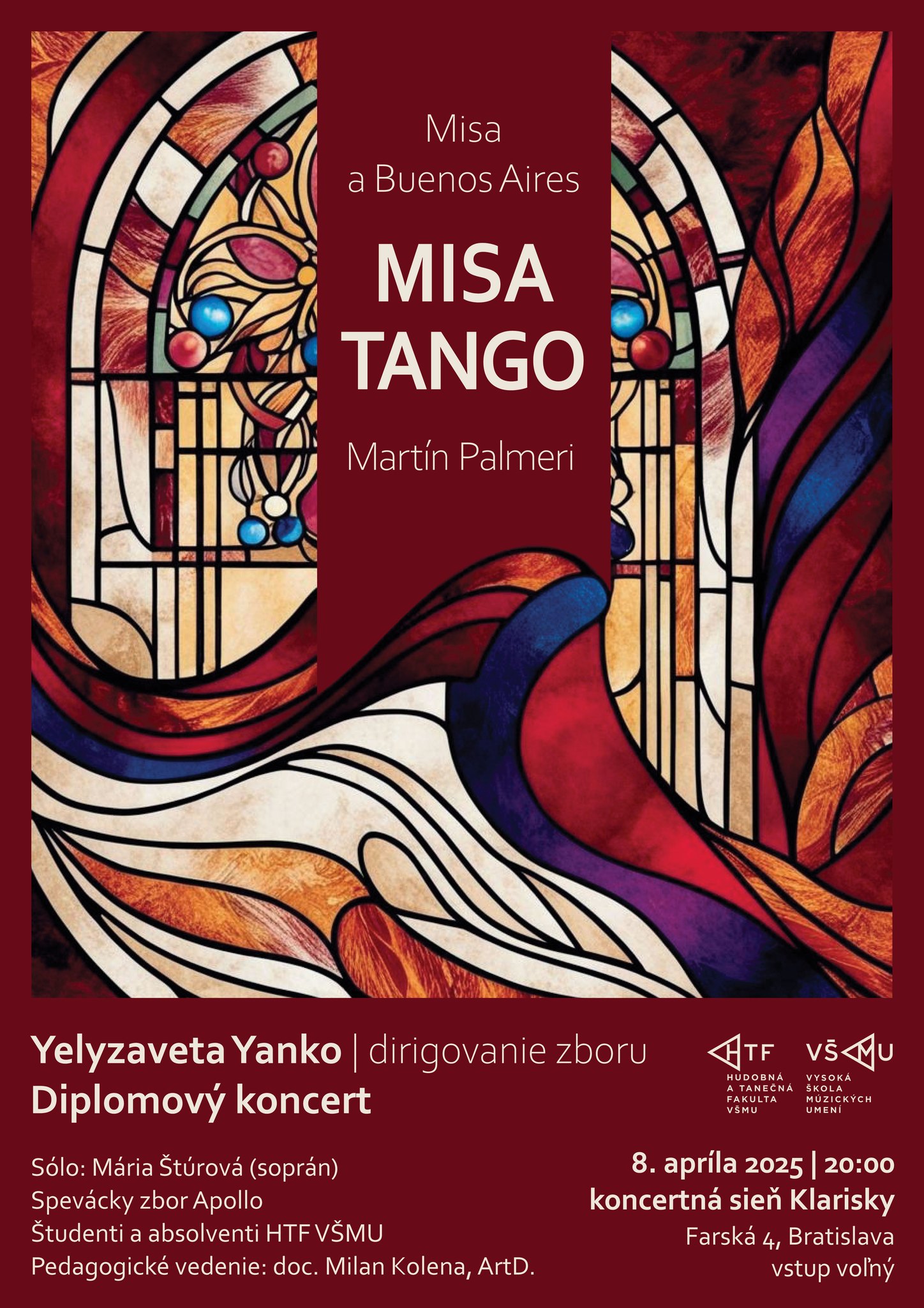 Martín Palmeri: Misa a Buenos Aires - diplomový koncert Yelyzavety Yanko