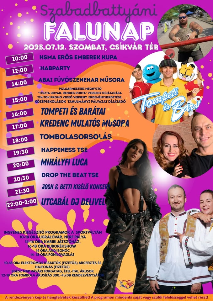 Szabadbattyáni Falunap