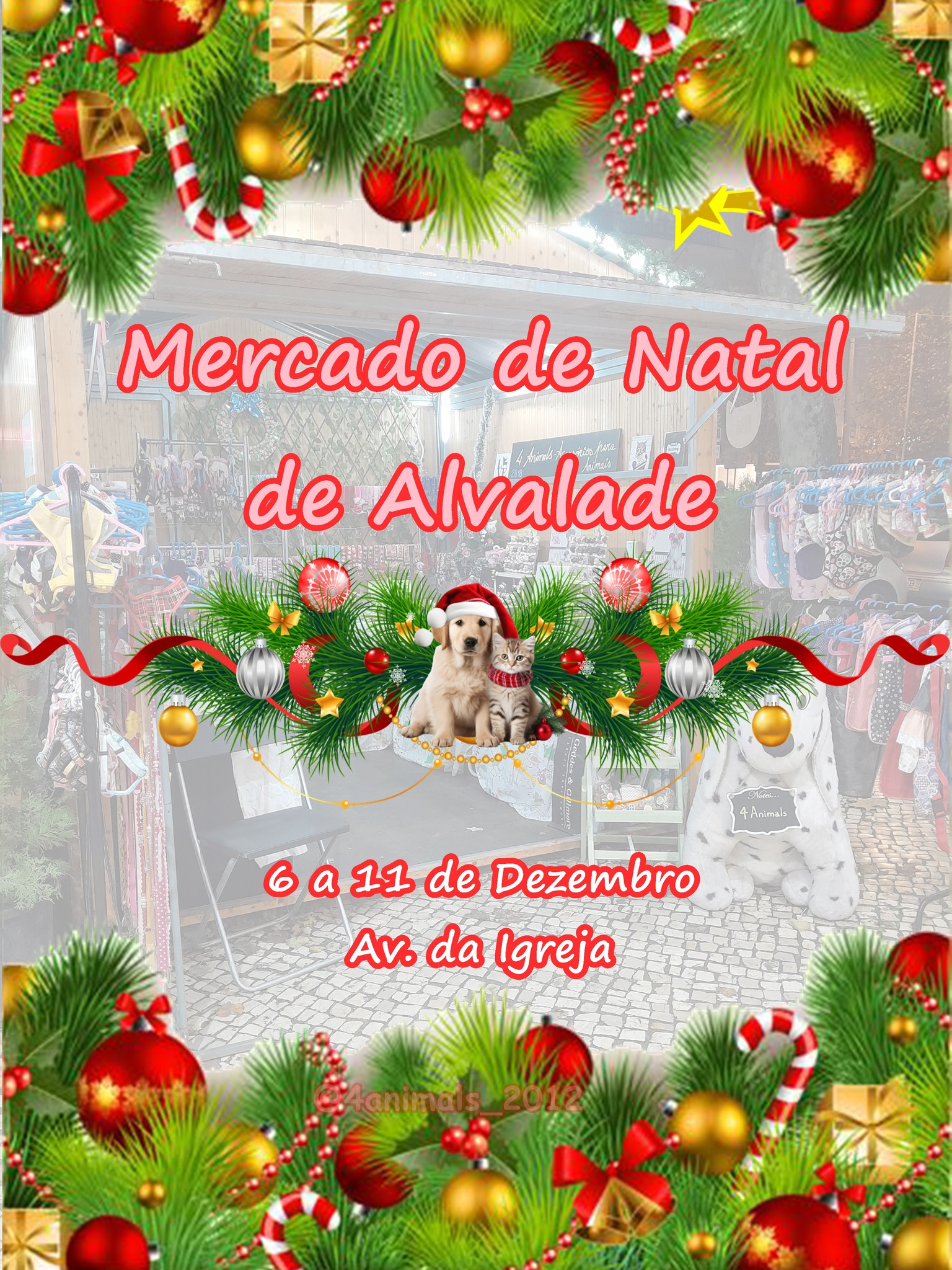 4 Animals no Mercado de Natal de Alvalade