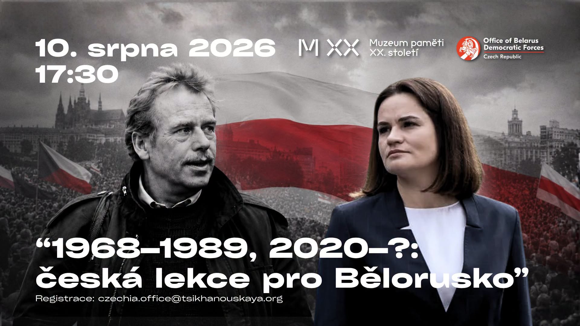 Diskuzní setkání „1968–1989, 2020–?: česká lekce pro Bělorusko“