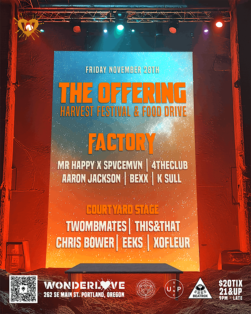THE OFFERING - an immersive night of Light, Rhythm and Renewal - FOOD DRIVE
