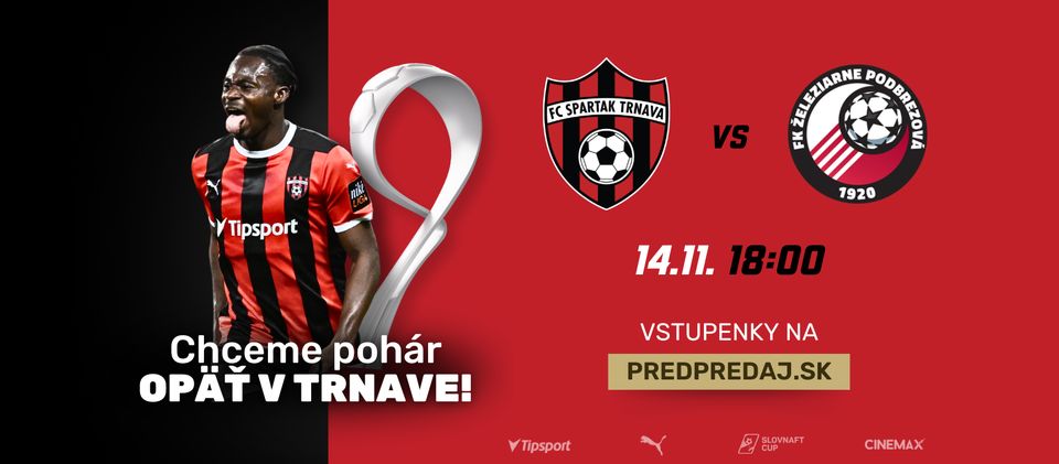 Chceme pohár opäť v Trnave! - FC Spartak vs FK Železiarne Podbrezová