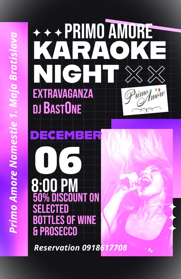 Extravaganza Party❤️🔥 +Víno 50% zľava +DJ 100% + Karaoke 100%