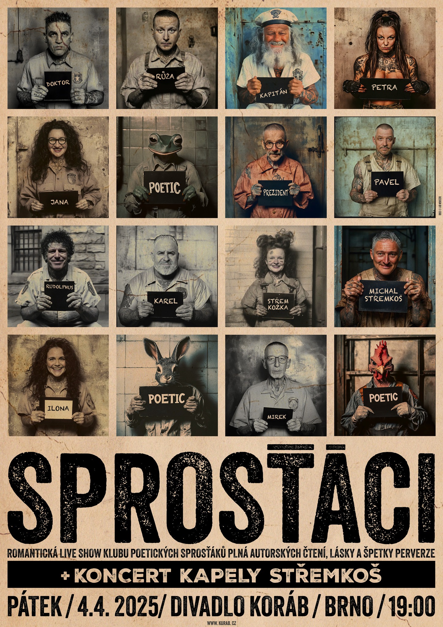Čtení Klubu poetických sprosťáků & koncert Střemkoš