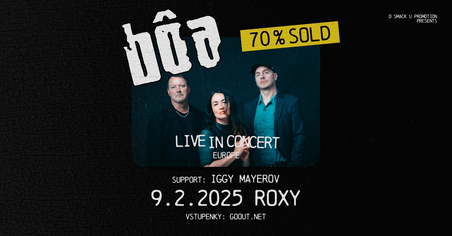 Bôa (UK) + support: Iggy Mayerov / ROXY