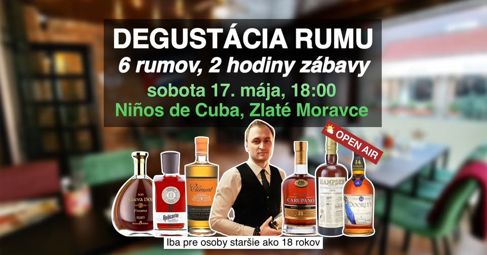 Zážitková degustácia rumov v Zlatých Moravciach - z Panamy až na Barbados