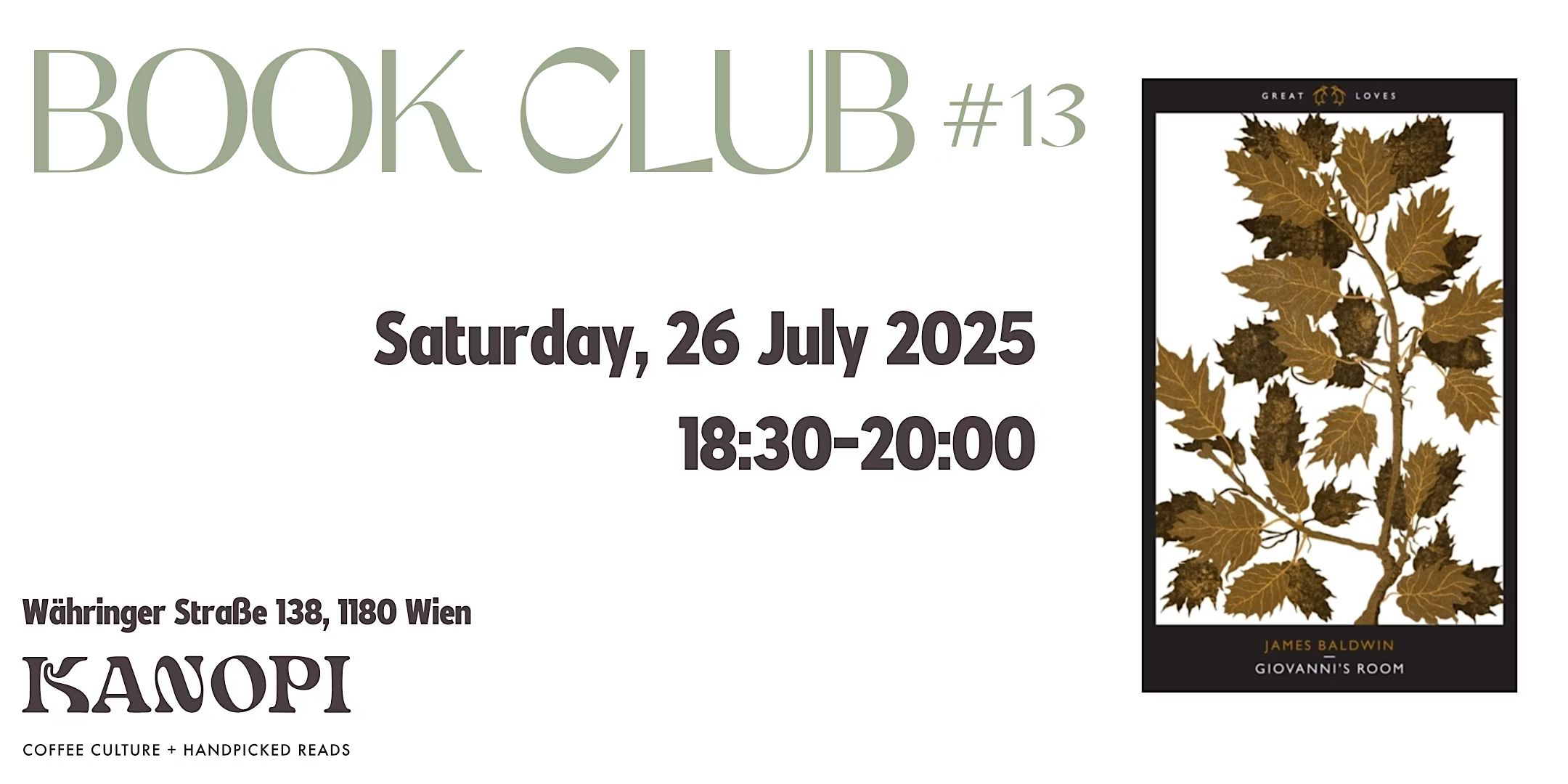 Book Club 13: Giovanni's Room by James Baldwin