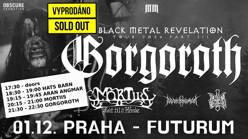 GORGOROTH, MORTIIS, Aran Angmar, Hats Barn - Praha - VYPRODÁNO