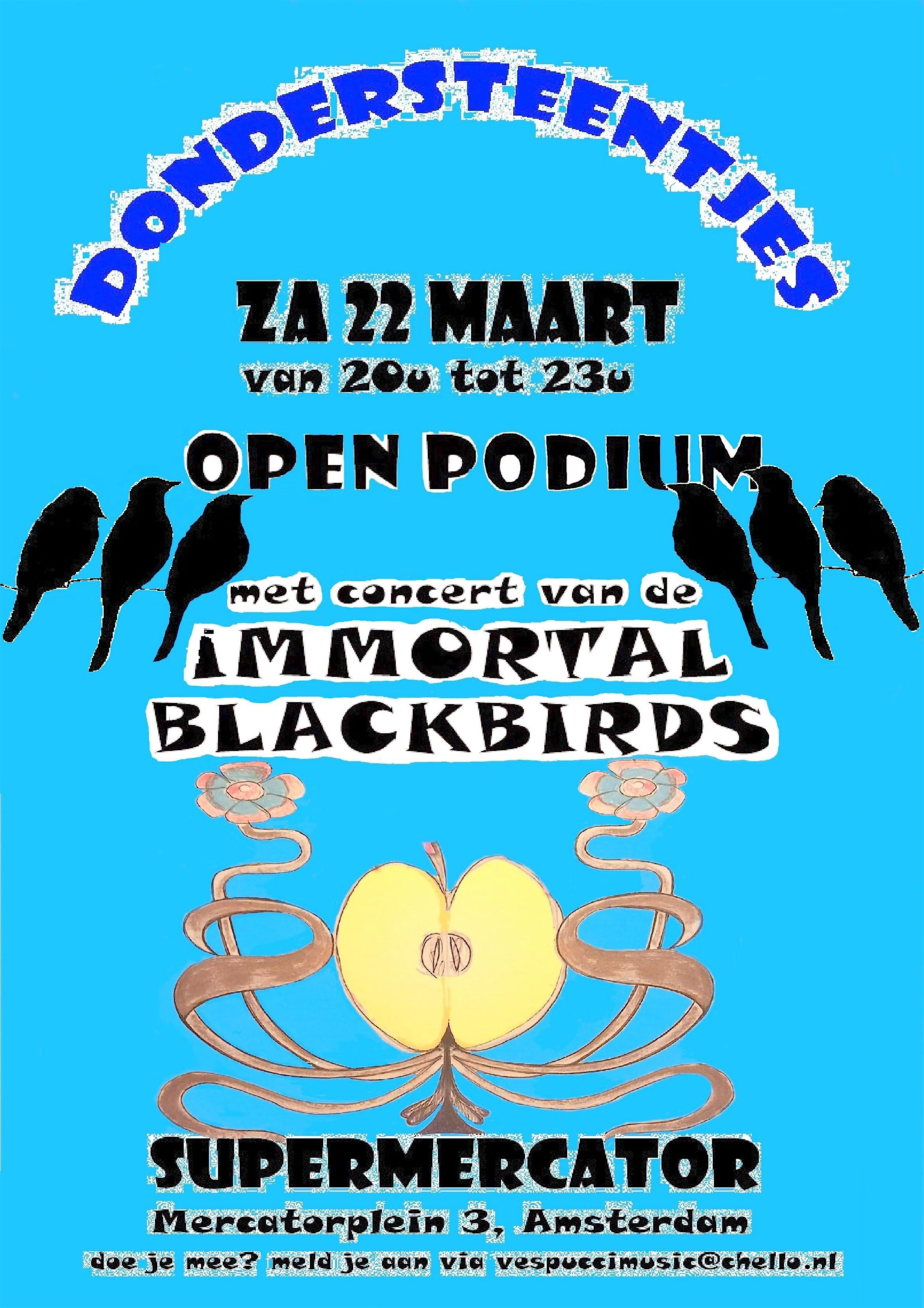 Dondersteentjes Open Podium met the Immortal Blackbirds