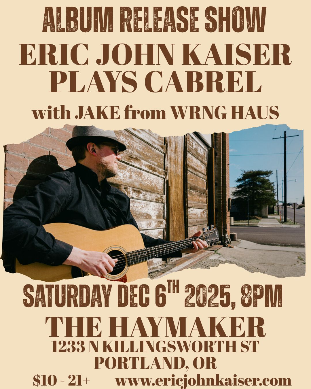 Album Release Show (with Jake of WRNG Haus on guitar)