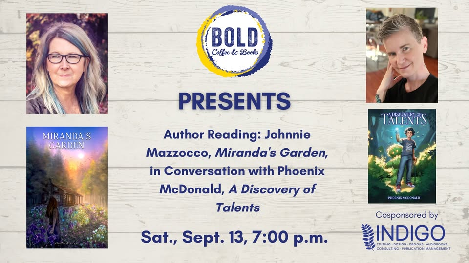 Author Reading: Johnnie Mazzocco, Miranda’s Garden, in Conversation with Phoenix McDonald