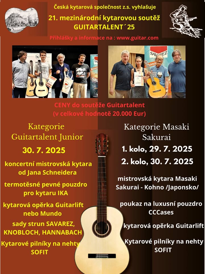 21. mezinárodní kytarová soutěž GUITARTALENT´25