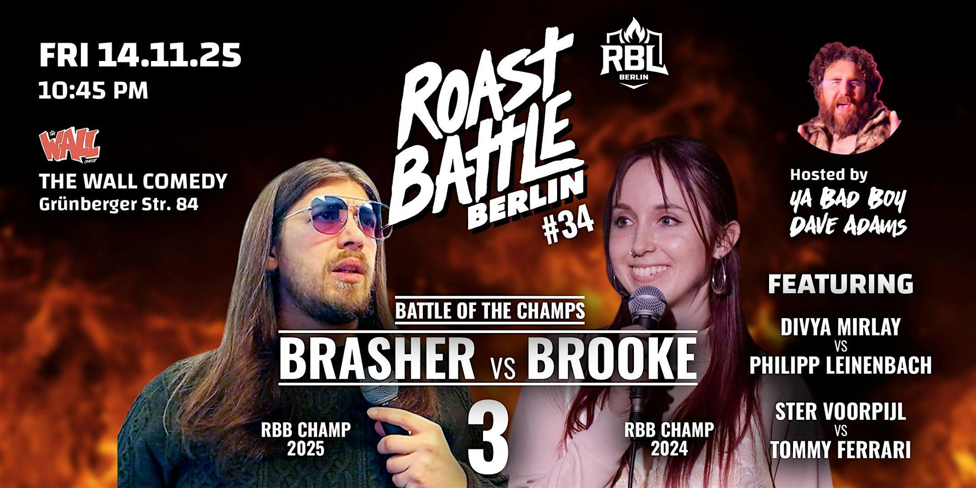 Roast Battle Berlin #34 Brasher vs. Brooke: Standup Comedy in English