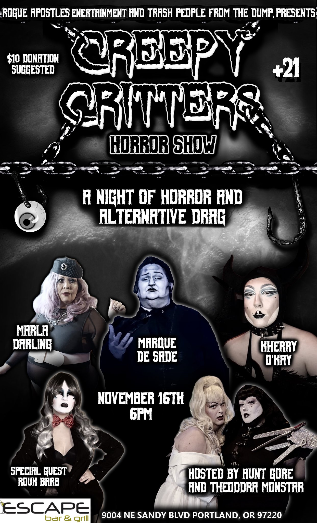 Creepy Critters Horror Show November 2025
