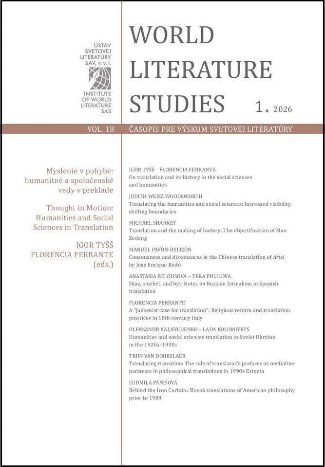 Presentation of the journal World Literature Studies 1/2026