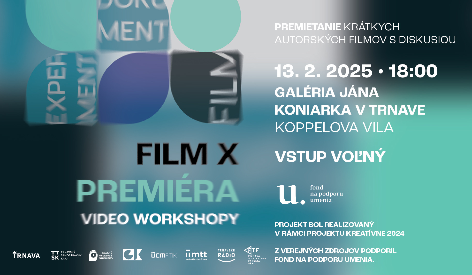 Premiéra filmov Video workshopy 2024: FilmX