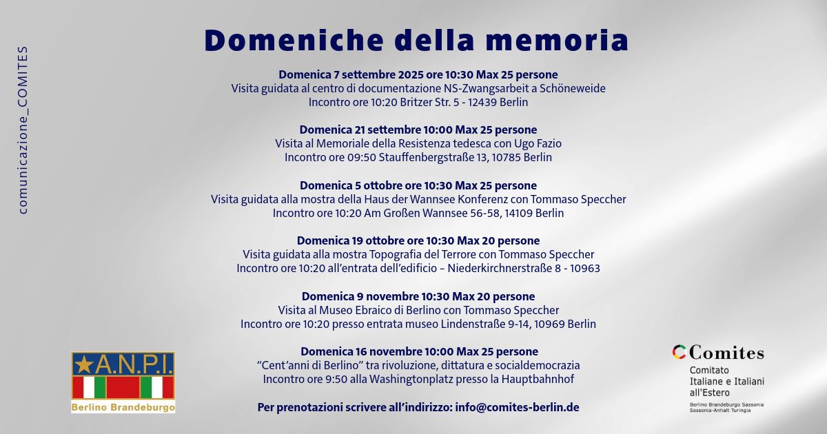 Domeniche della Memoria 2025