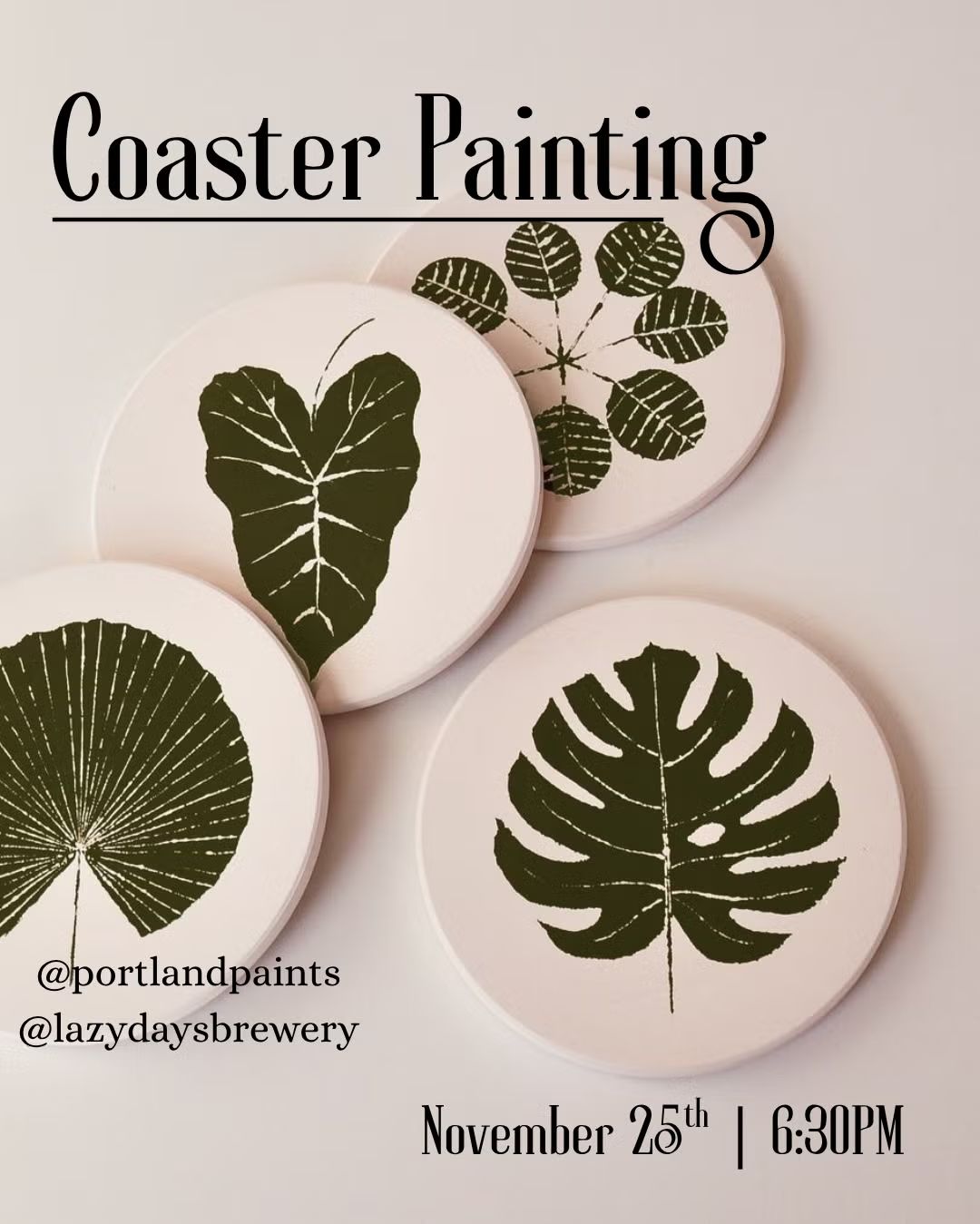 Coaster Paint Night
