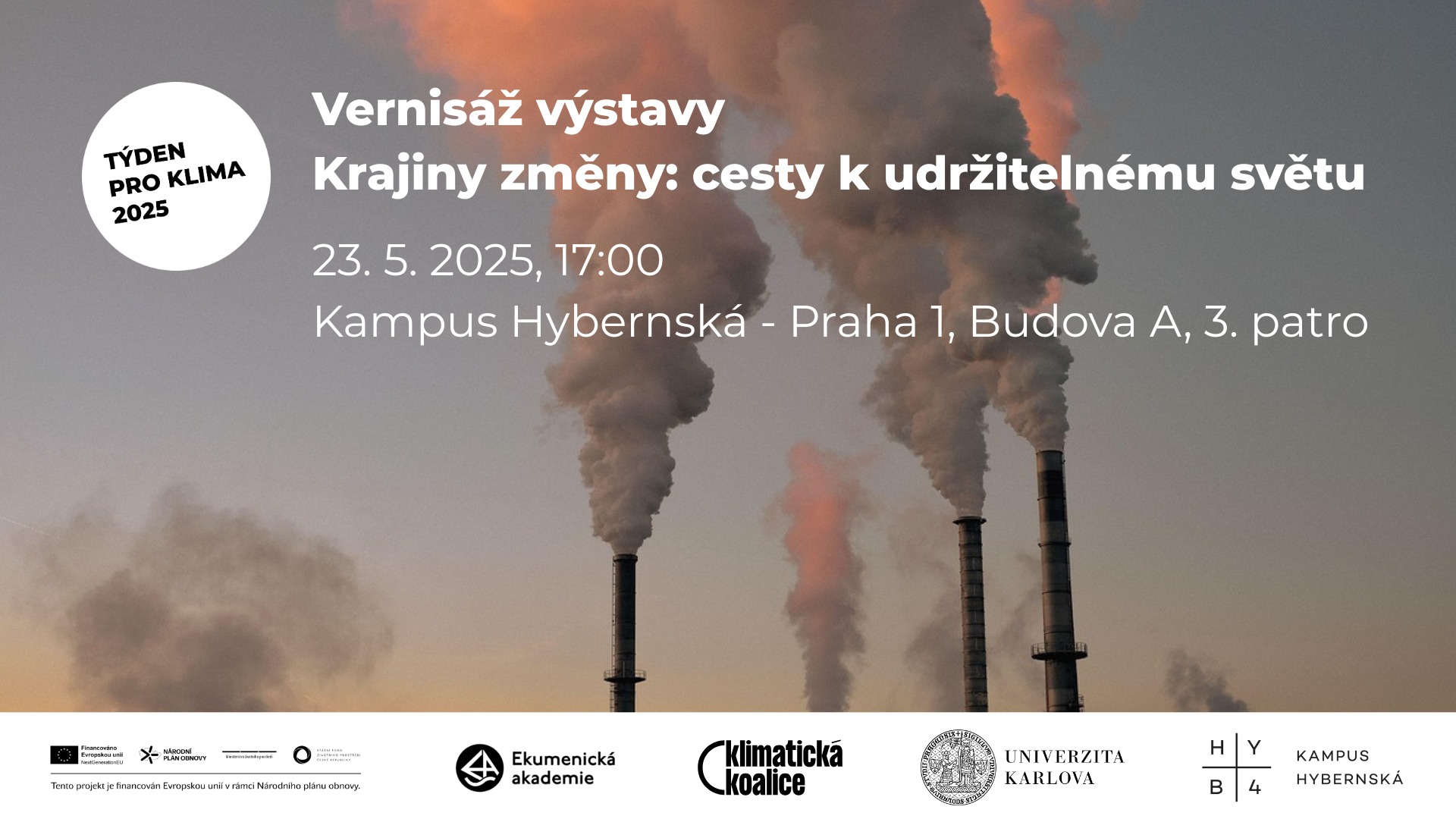 Vernisáž výstavy Krajiny změny: cesty k udržitelnému světu