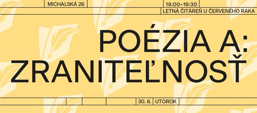 Poézia a: zraniteľnosť + krst knihy Zošit Milana Demka