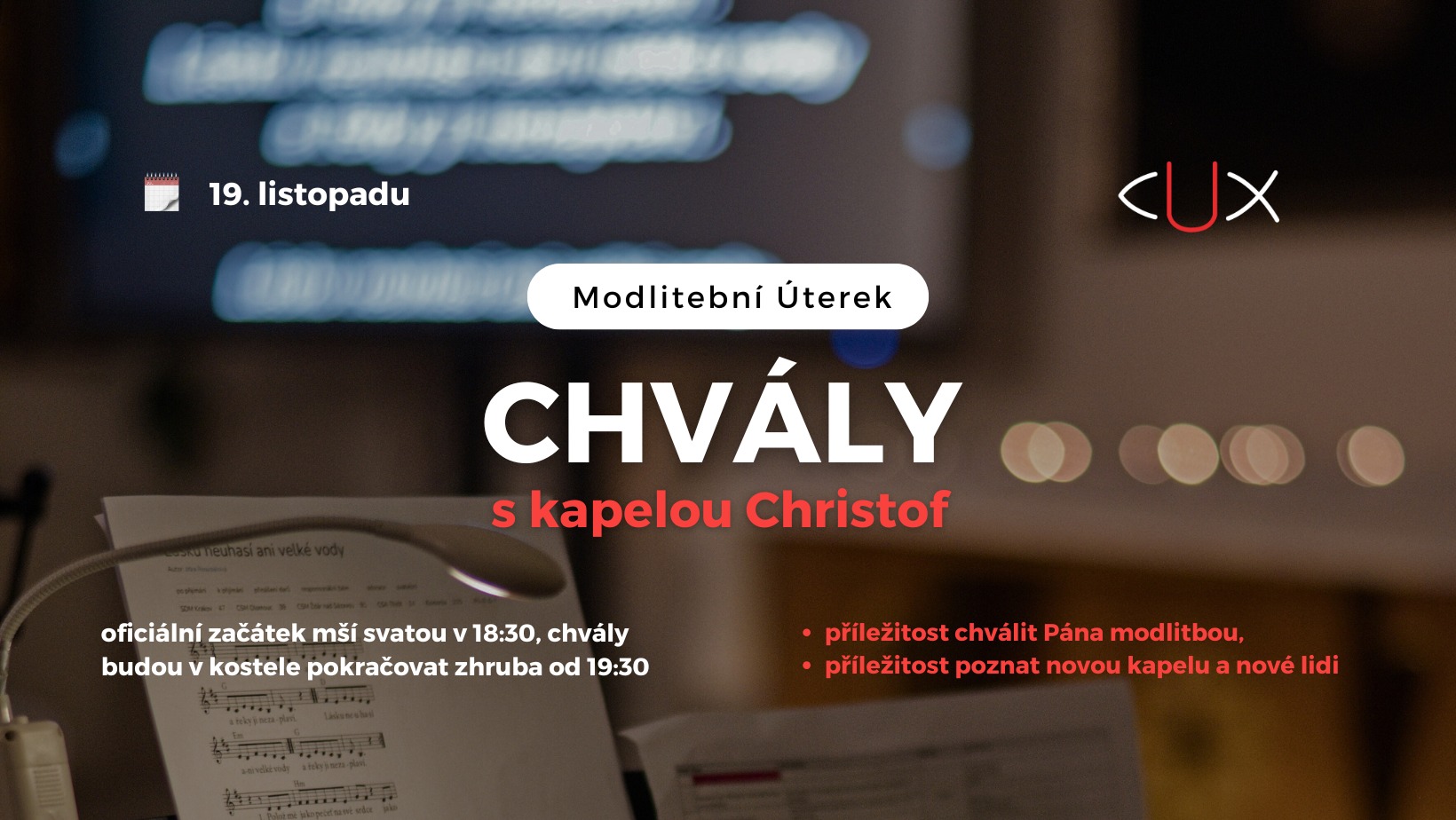 Modlitební Úterek: Chvály s kapelou Christof