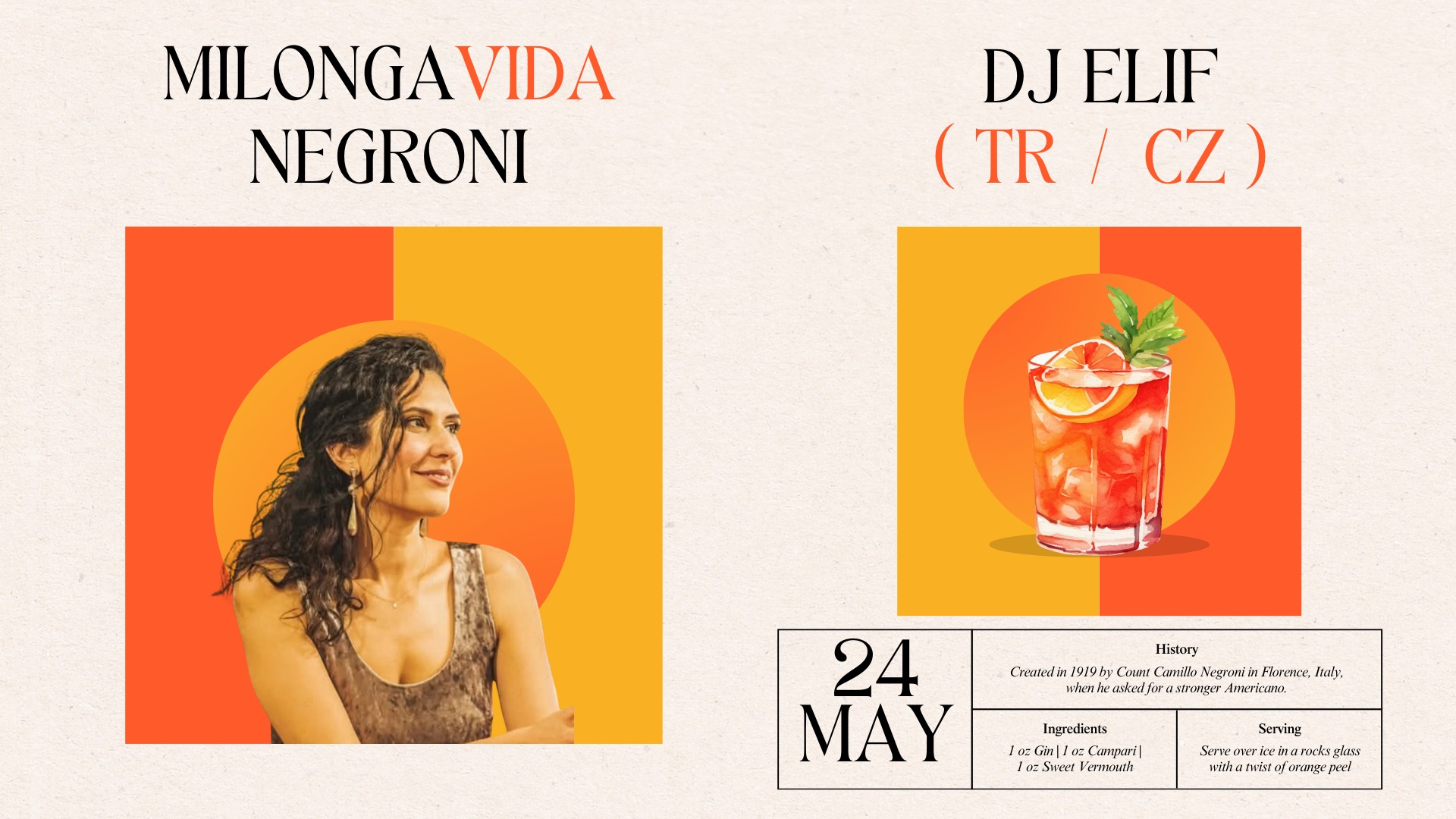 🍹 Milonga Negroni – Noc plná tanga a Negroni 🌸 A Night of Tango & Negroni 🌸
