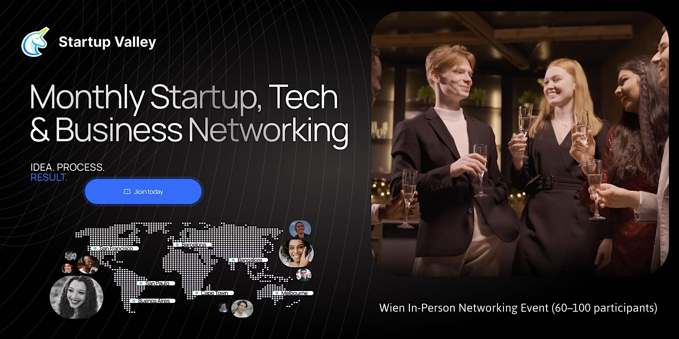 Monthly  Startup-, Tech‑ & Business‑Networking Wien