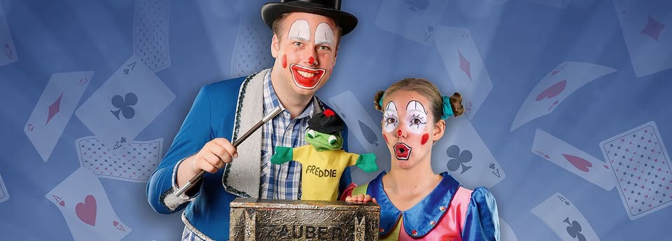 Der große Hopsini – Die Kinder-Zaubershow mit Clown Hops und Hopsi