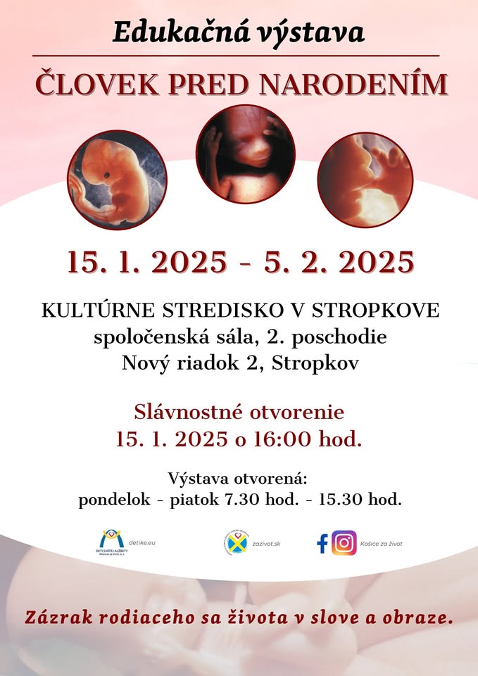 Edukačná výstava ČLOVEK PRED NARODENÍM