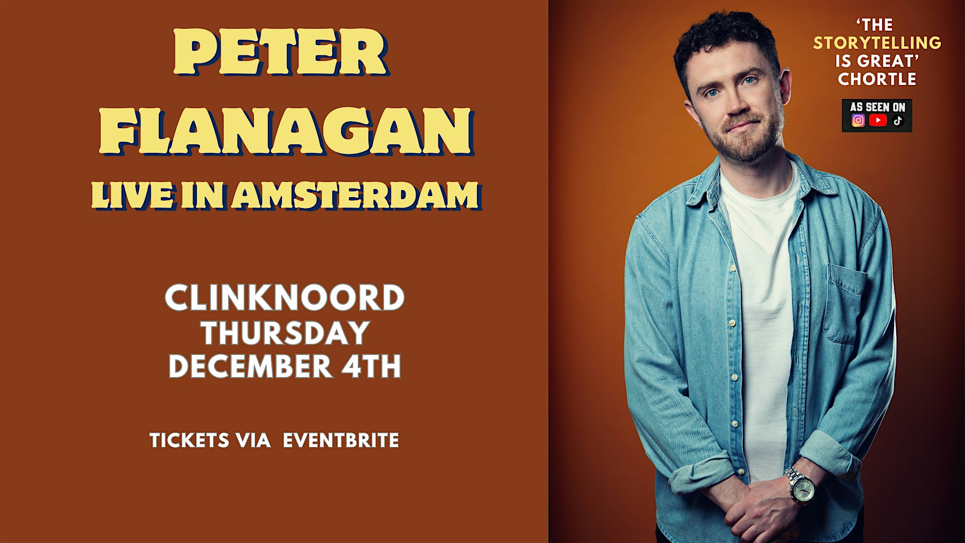 Peter Flanagan: Irish Comedian (Live in Amsterdam!)