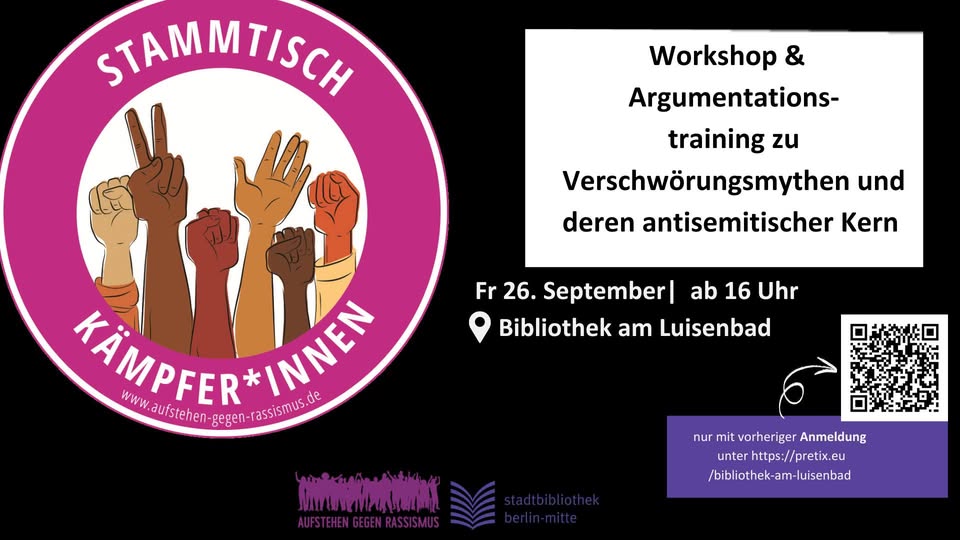 Workshop mit den "Stammtischkämpfer*innen" / zu Verschwörungsmythen und deren antisemitischer Kern