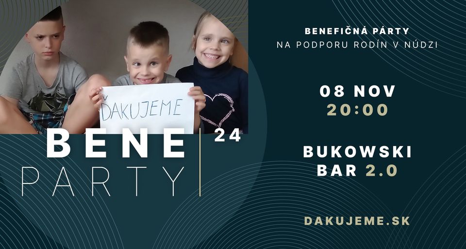 🪩 BENEparty '24 na pomoc 30+ rodinám v núdzi 💚